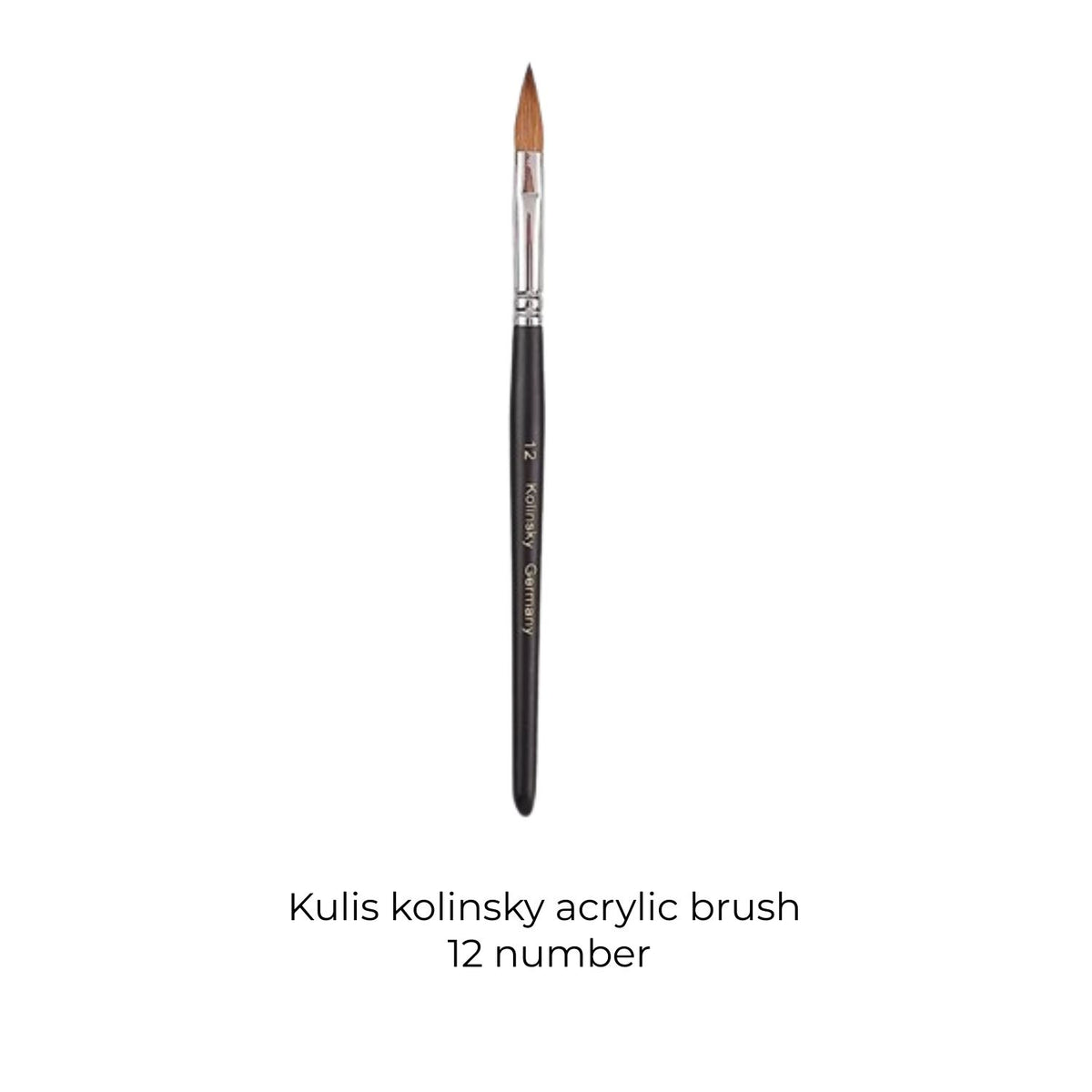 Kulis Black wood- Kolinsky Acrylic Brush BB No.12