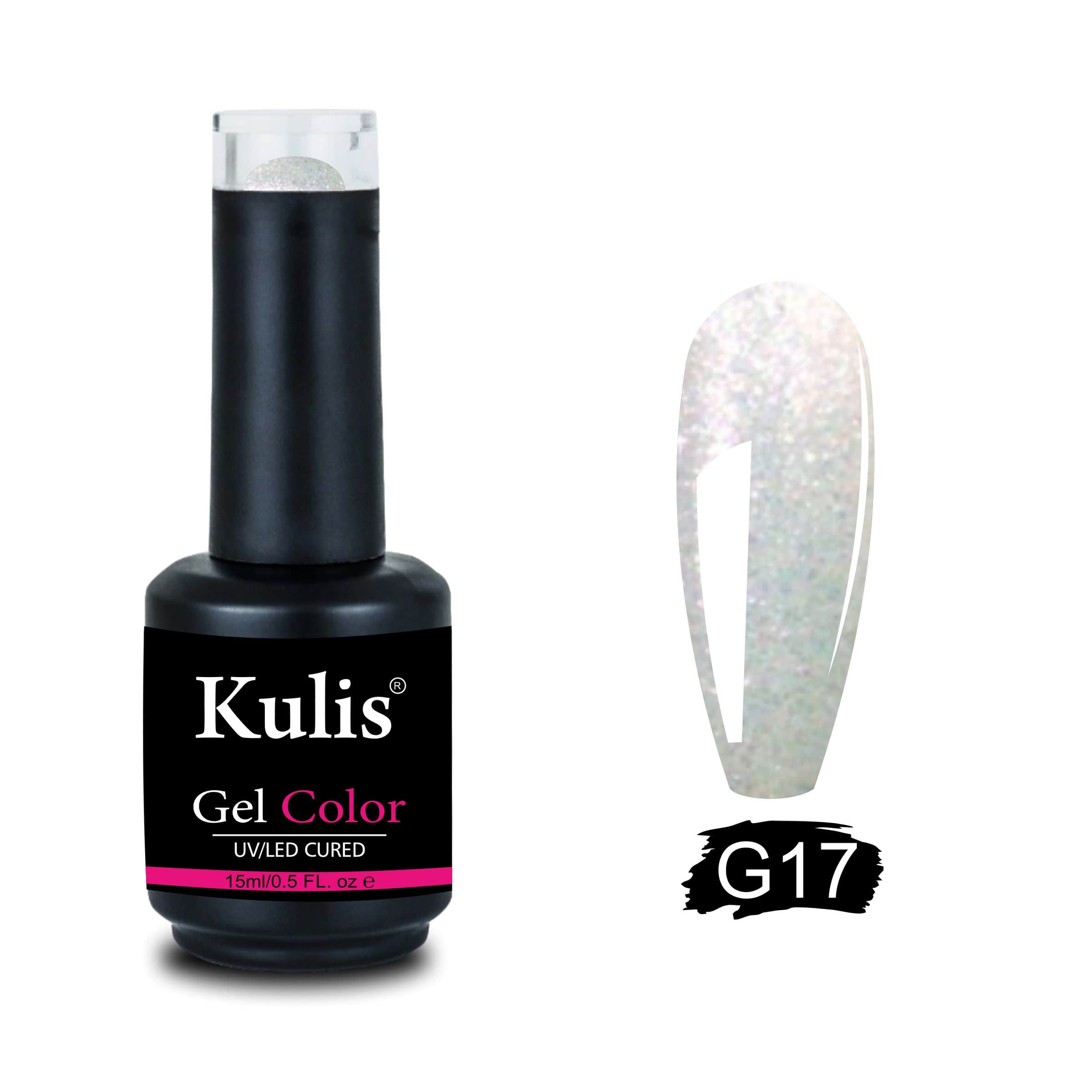 Kulis Glitter Disco UV Gel Polish | Soak-off UV/LED Glitter Gel Nail Polish 15ml Packaging