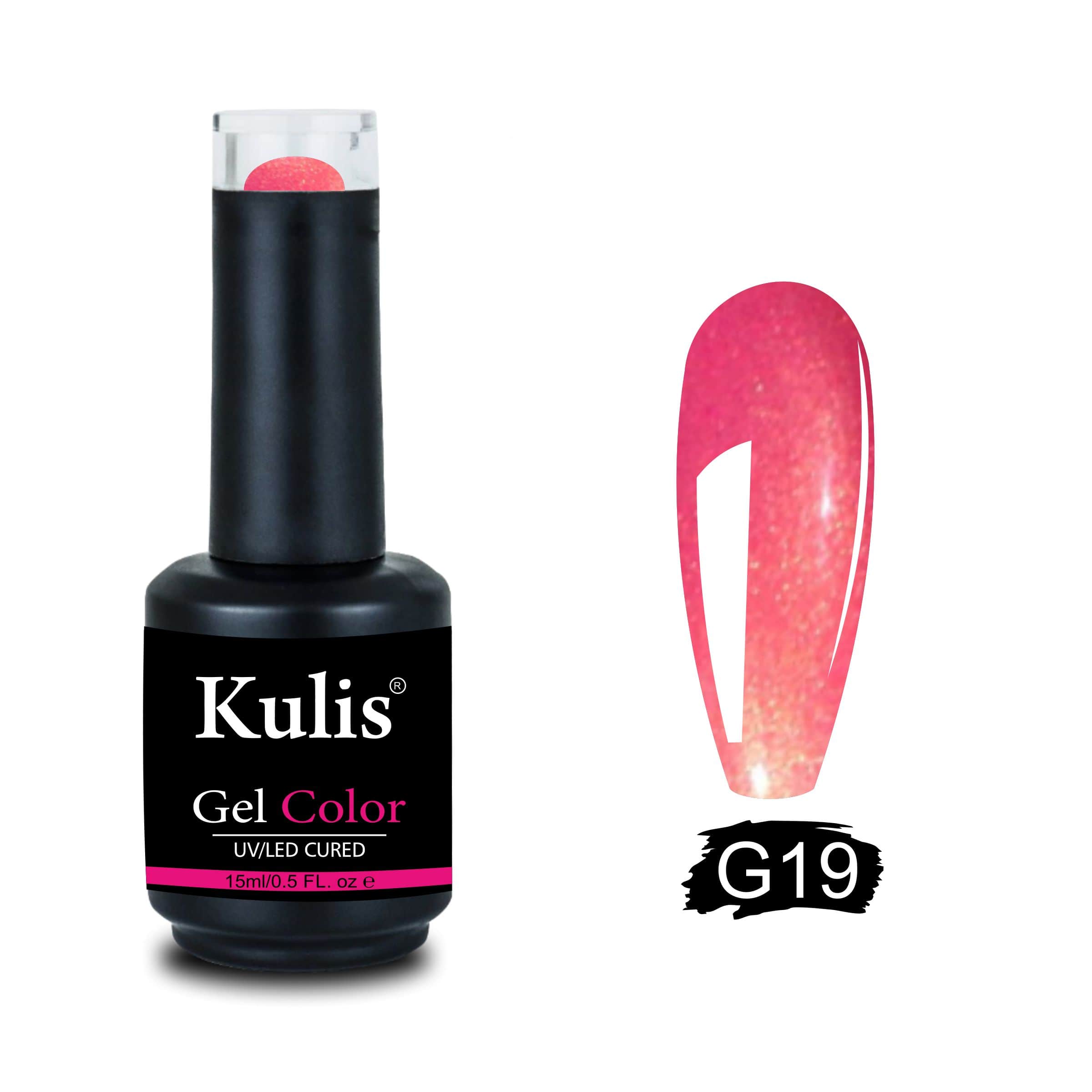 Kulis Glitter Disco UV Gel Polish | Soak-off UV/LED Glitter Gel Nail Polish 15ml Packaging