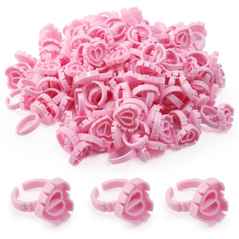 Kulis - Eyelash Glue Ring - Heart Shape - 100Pcs/Pkt