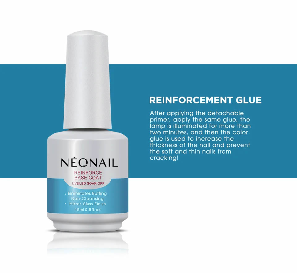 NEONAIL UV Reinforce Base Coat Gel 15ml | Soak-Off UV/LED Cured Reinforcement Glue