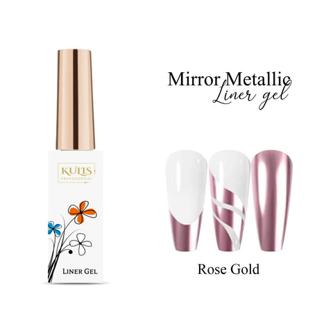 Kulis - Mirror Metallic Liner Gel Polish - Rose Gold 03