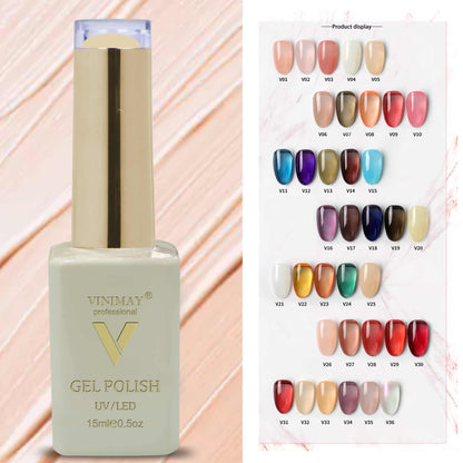 VINIMAY® Professional Colorful Glass Jelly Color UV/LED Cured Jelly Gel Polish 15ml Bottle